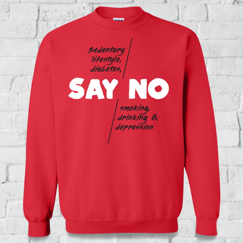 say no to smoking red hoodie