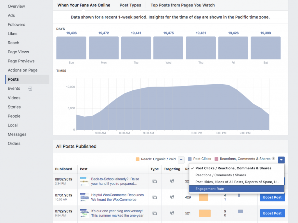 facebook analytics screenshot