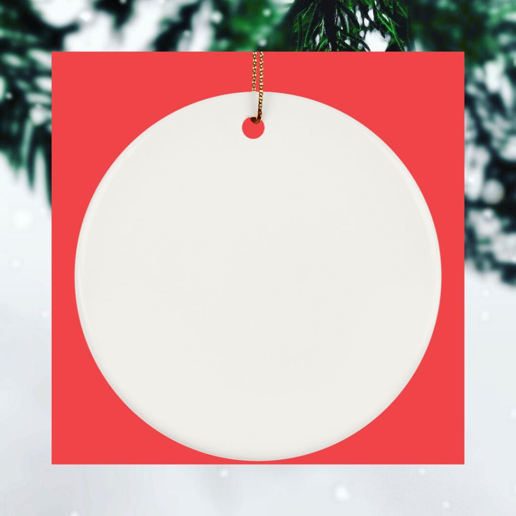 Plain Circle Christmas Ornament